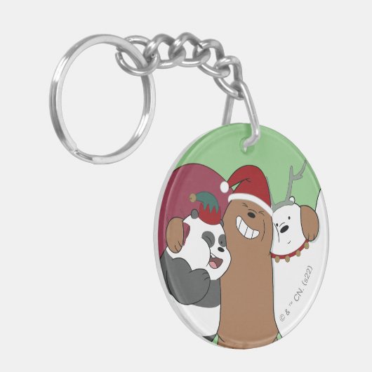 We Bare Bears - Season's Greetings キーホルダー (正面左)