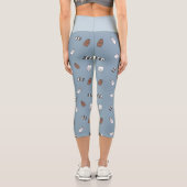 We Bare Bears - Sunglass Bears Pattern カプリレギンス (裏面)