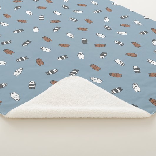 We Bare Bears - Sunglass Bears Pattern シェルパブランケット (3/4)