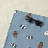 We Bare Bears - Sunglass Bears Pattern ビーチタオル (インサイチュ)