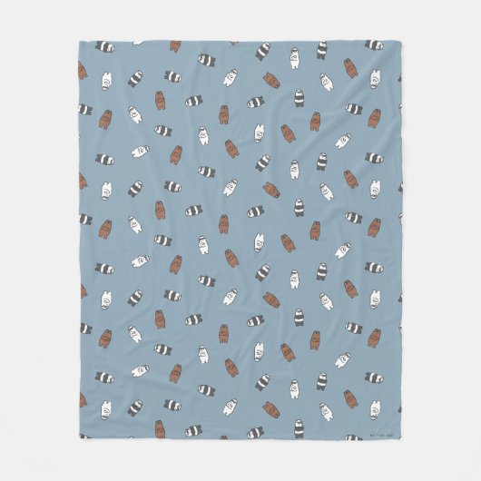 We Bare Bears - Sunglass Bears Pattern フリースブランケット (正面)
