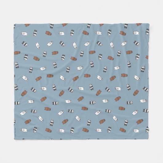 We Bare Bears - Sunglass Bears Pattern フリースブランケット (正面(横))