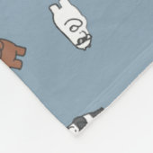 We Bare Bears - Sunglass Bears Pattern フリースブランケット (角)