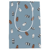 We Bare Bears - Sunglass Bears Pattern ミディアムペーパーバッグ (正面)