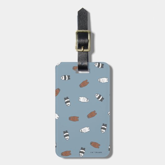 We Bare Bears - Sunglass Bears Pattern ラゲッジタグ (正面縦)
