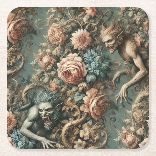 We Beast Tonight – Gothic Victorian スクエアペーパーコースター (正面)