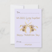 "We BEE long together" Classroom Valentine Card ノートカード (正面)