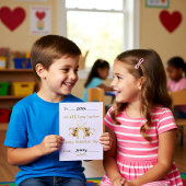 "We BEE long together" Classroom Valentine Card ノートカード