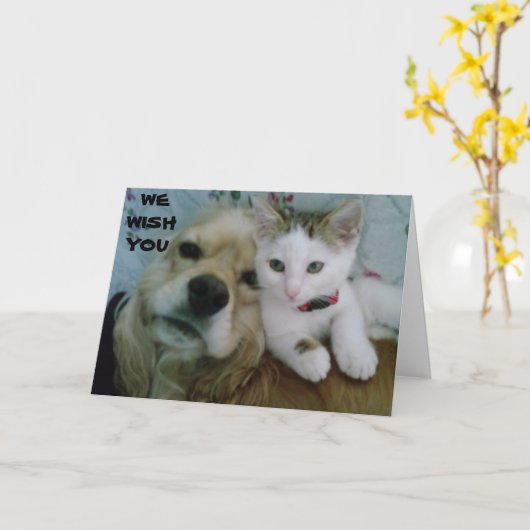 WE BOTH WISH "YOU" A VERY HAPPY "BIRTHDAY" カード (黄色い花)