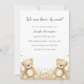 We Can Bear-ly Wait Baby Shower Invitation 招待状 (正面)