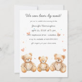 We Can Bear-ly Wait Baby Shower Invitation 招待状 (正面)
