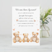 We Can Bear-ly Wait Baby Shower Invitation 招待状 (スタンド正面)