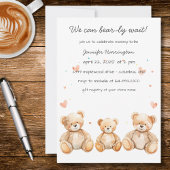 We Can Bear-ly Wait Baby Shower Invitation 招待状