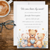 We Can Bear-ly Wait Baby Shower Invitation 招待状