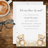 We Can Bear-ly Wait Baby Shower Invitation 招待状