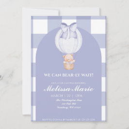 We Can Bear-ly Wait Baby Shower Invite 招待状