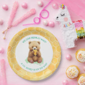 We Can Bear-ly Wait! Bear and Honey Baby Shower ペーパープレート (パーティー)