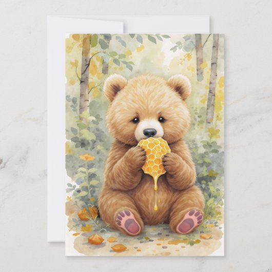 We Can Bear-ly Wait! Boy's Baby Shower 招待状 (裏面)