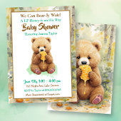 We Can Bear-ly Wait! Boy's Baby Shower 招待状