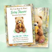 We Can Bear-ly Wait! Boy's Baby Shower 招待状