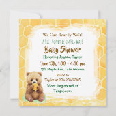 We Can Bear-ly Wait! Boy's Baby Shower 招待状 (裏面)