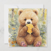 We Can Bear-ly Wait! Boy's Baby Shower 招待状 (正面)