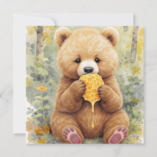 We Can Bear-ly Wait! Boy's Baby Shower 招待状 (正面)