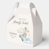 We Can Bearly Teddy Bear Airplane Baby Shower フェイバーボックス (裏面)