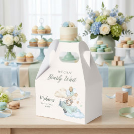 We Can Bearly Teddy Bear Airplane Baby Shower フェイバーボックス
