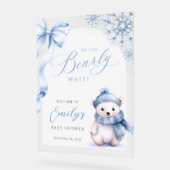 We Can Bearly Wait アクリル ウェルカムサイン アクリルサイン (傾斜)