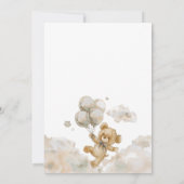 We Can Bearly Wait クマのぬいぐるみ ニュートラル ベビーシャワー 招待状 (裏面)