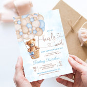 We Can Bearly Wait テディベア ベビーシャワー 招待状