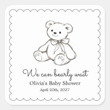 "We Can Bearly Wait" ベビーシャワー 男女兼用