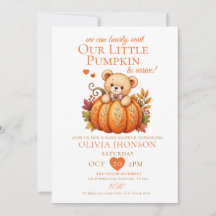 We Can Bearly Wait リトルパンプキンフォールベイビーシャワー