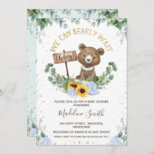 We Can Bearly Wait 赤ちゃんクマ 赤ちゃんシャワー 招待状 (正面/裏面)