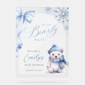 We Can Bearly Wait Acrylic Welcome Sign アクリルサイン (正面)