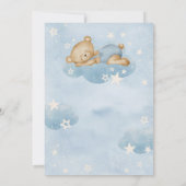 We Can Bearly Wait Baby Boy Shower Invitation  セーブザデート (裏面)