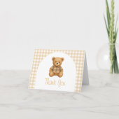 We Can Bearly Wait Baby Shower サンキューカード (正面)