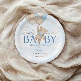 We Can Bearly Wait Baby Shower ペーパープレート