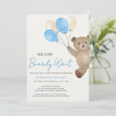 We Can Bearly Wait Baby Shower 招待状 (スタンド正面)