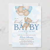 We Can Bearly Wait Baby Shower 招待状 (正面)