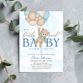 We Can Bearly Wait Baby Shower 招待状