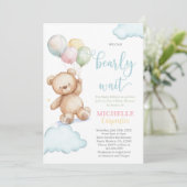 We can bearly wait baby shower 招待状 (スタンド正面)