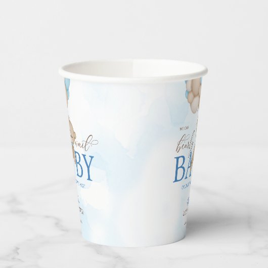 We Can Bearly Wait Baby Shower 紙コップ (左)