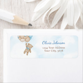 We Can Bearly Wait Baby Shower Address ラベル