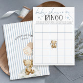We Can Bearly Wait Baby Shower Bingo Game Card 招待状