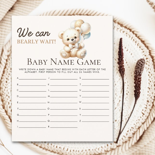 We can Bearly wait!, Baby shower Boy (クリエイターアップロード済み)
