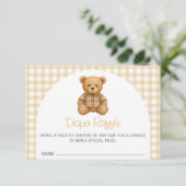 We Can Bearly Wait Baby Shower Diaper Raffle エンクロージャーカード (スタンド正面)