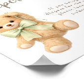 We Can Bearly Wait Baby Shower Diaper Raffle ポスター (角)