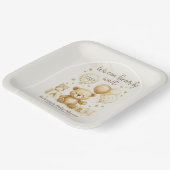 We Can Bearly Wait Baby Shower Invitation ペーパープレート (傾斜あり)